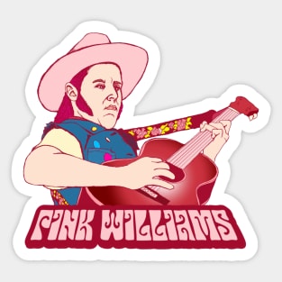 Pink Williams Retro Folk Art Sticker